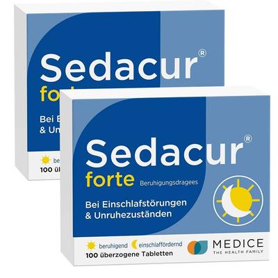Sedacur forte Beruhigungsdragees 2x 2x100 St Überzogene Tabletten