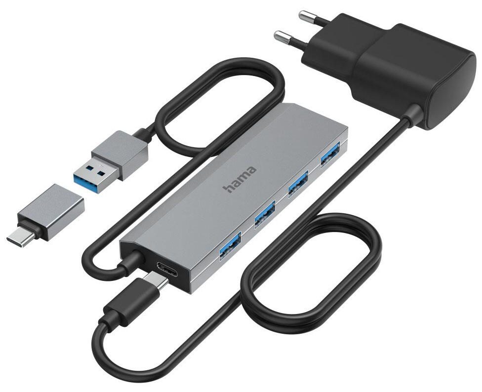 hama USB-Hub 4 Ports 00200138