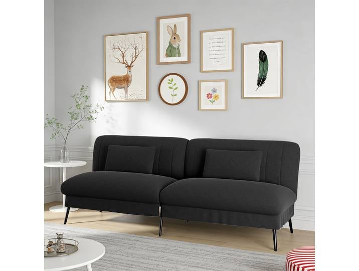 COMHOMA Canapé-lit pliant avec fonction de couchage - Canapé 2-en-1, canapé-lit multifonctionnel avec grand espace allongé