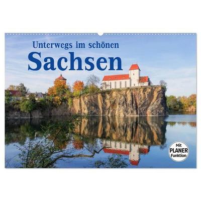 Unterwegs im schönen Sachsen (Wandkalender 2027 DIN A2 quer), CALVENDO Monatskalender