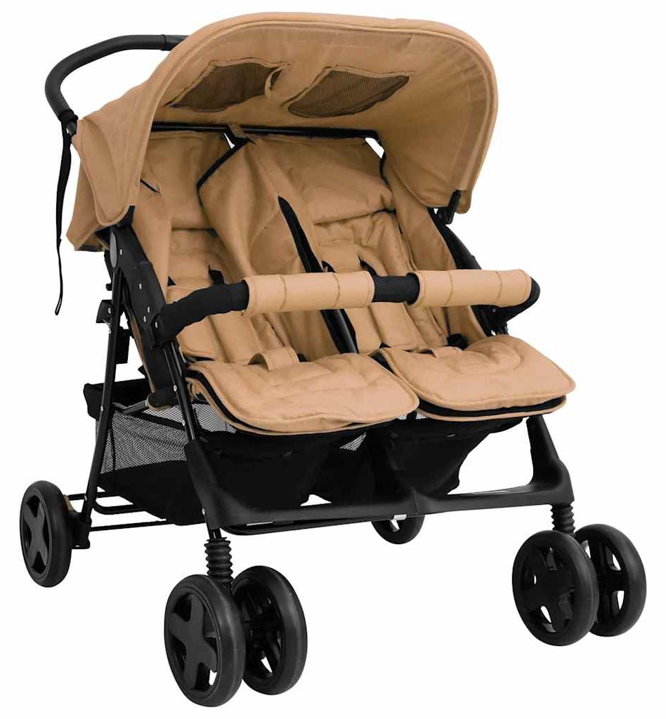 Zwillingswagen - Kinderwagen für zwei Kinder - Tandemwagen - Kinderwagen - Kinderbuggy - Robuster Stahlrahmen