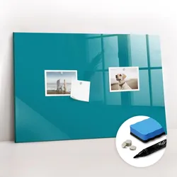 MAGNETTAFEL 60x40 Marineblau schwarzer Marker