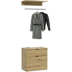Garderobe Projekt X 2-teilig ca.60x61x34cm Eichefarben