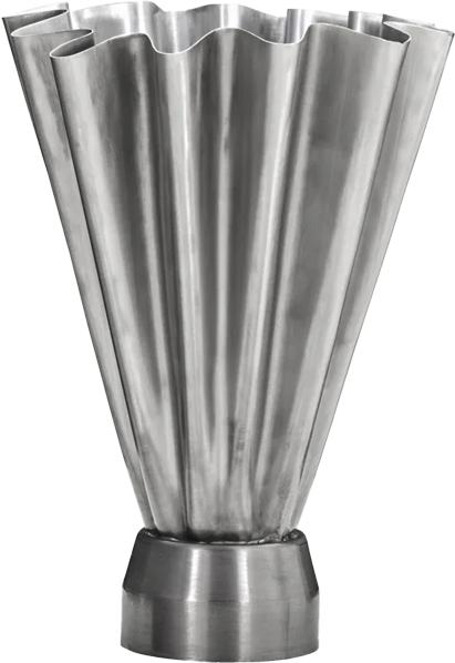House Doctor Flood Vase Børstet Sølv, Højde 33 Cm