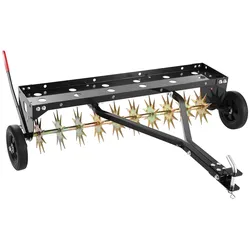 VEVOR Rasenlüfter für Aufsitzmäher 1m, Aerifizierer für Rasen mit 5 cm Arbeitstiefe & Rollen, Rasenbelüfter aus Stahl für Rasentraktor, Rasenpflege 54kg Belastbar für Verdichtete Böden Garten, Schwarz