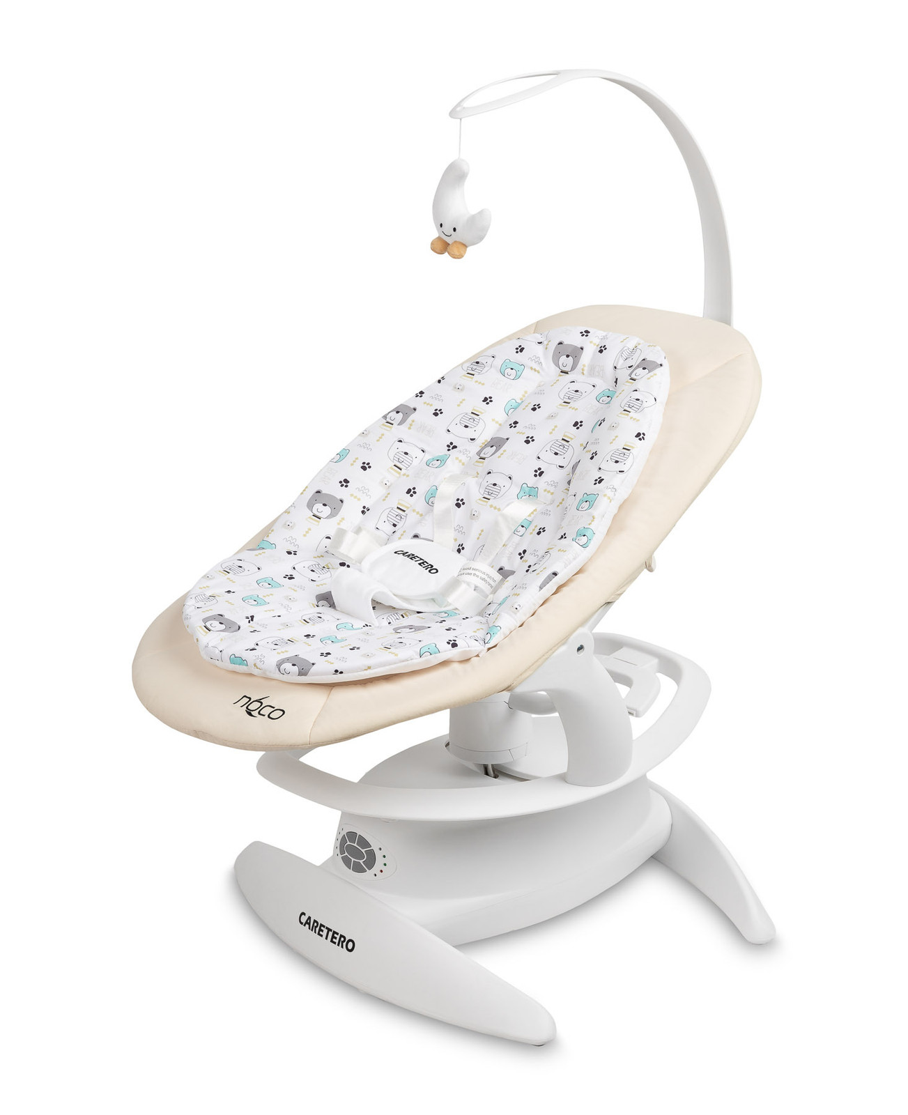 Caretero Elektrische Baby wipstoel voor baby's van 0-12 maanden, beige
