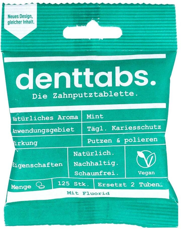 Denttabs Zahnputztabletten stevia mint 125stk