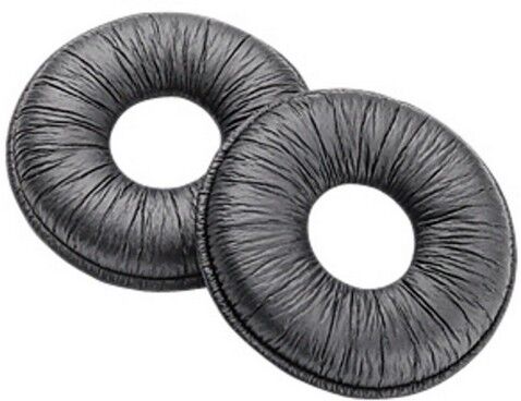 Onedirect Lot de 2 coussinets en simili cuir - diamètre 4 cm Coussinets de rechange pour casques téléphoniques Jabra