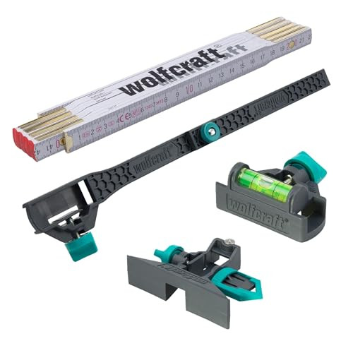 Wolfcraft Pimp-my-Duimstok Set, 4-delig met waterpas en kruishout