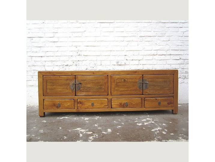 Luxury-Park-Direct Kommode Asien Lowboard TV Kommode hellbraun Vintage Style.Luxury Park
