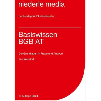 Basiswissen BGB AT - 2024, Taschenbuch von Jan Niederle, Niederle, J, 978-3-86724-033-8