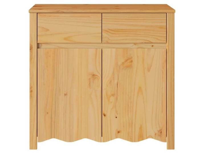 Commode intérieur - Marron - Buffet Armoire base - Drammen Chêne 79x43x75 5 cm - Bois de pin massif LL971