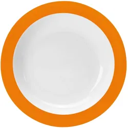 COLOURS Teller tief (mit Fahne)  - (Ø 20,5 cm) - Orange, 6er Set