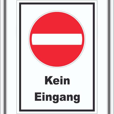HB-Druck Kein Eingang Aufkleber A6 (105x148mm)