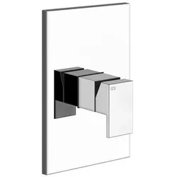 Gessi Fertigmontageset Einhebelmischer, ohne Umstellung für Wanne/Dusche, ein Ausgang, 44602710, Farbe: Messing PVD