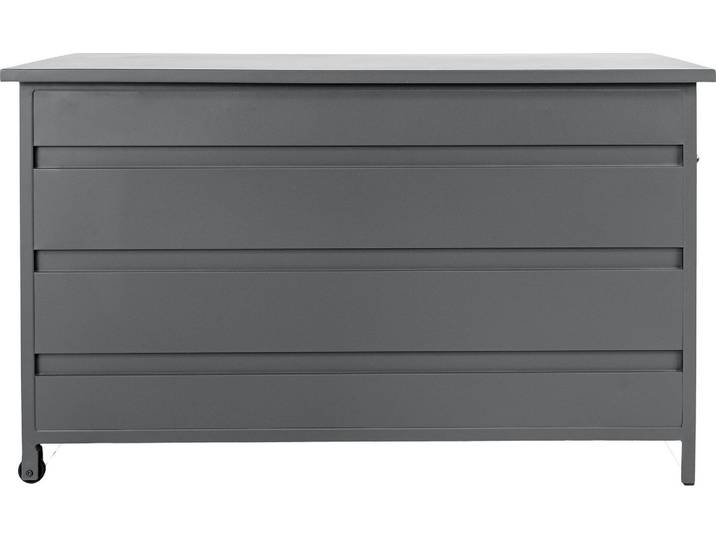 Cassis Kissenbox Aluminium grau 130x60x75 cm 450 L für Kissen und Auflagen