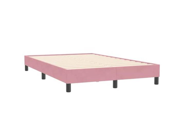 KTHLBRH Boxspringbett Rosa 120 x 210 cm aus Samt Lattenrost inklusive, stabile Struktur, ohne Matratze, geeignet für Matratze 120 x 210 cm