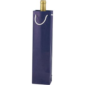 La-Borsa Geschenktüte neutral, Flaschentüte, Kraftpapier, 9,5 x 38cm, blau