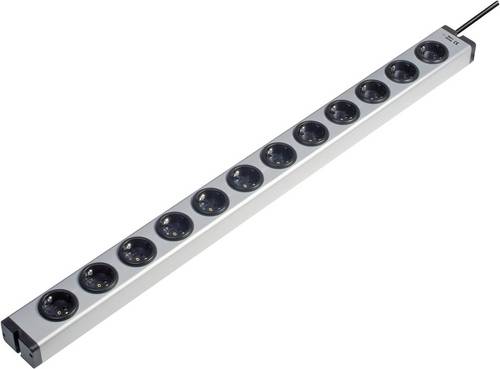 Ehmann 0600x00122031 Steckdosenleiste 12fach Aluminium Schutzkontakt 1St.