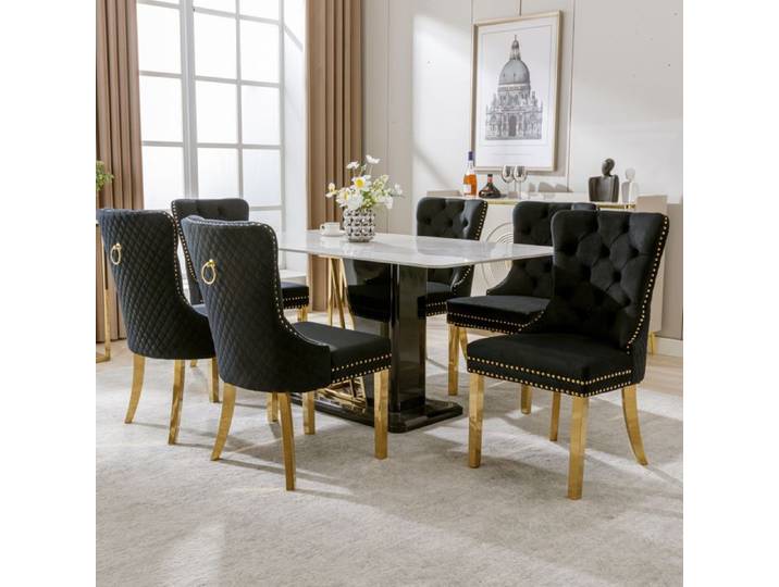 Fauteuil Nouvelles chaises de salle à manger épaissies au design moderne (chaises de cuisine chaises de salon avec anneaux couliss