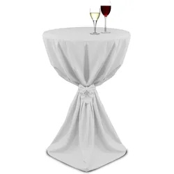 STEHTISCHHUSSE Guilia Ø 80 cm Weiß