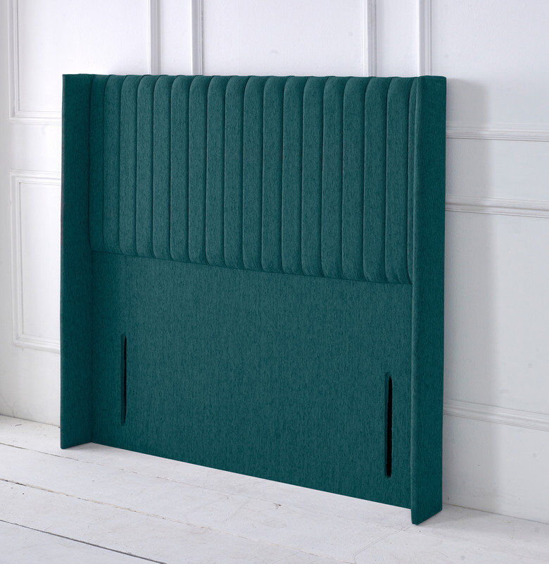 Ebern Designs Upholstered Chenille Headboard Teal Kingsize (5')
