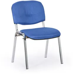 Konferenzstuhl VIVA PLUS - verchromte Füße, blau