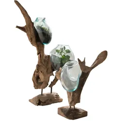 die Faktorei »Wurzel« Unikat Deko-Objekt mit Glas 50 cm
