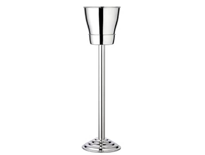 EDZARD Sektkühler Aspen aus Edelstahl, inkl. Ständer Flaschenkühler für 1 Flasche, Champagnerkühler, Weinkühler, Getränkekühler, Schale für Wein, Sekt & Eiswürfel