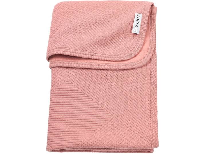 Meyco Baby Jacquard Ledikant Deken - Flannel - Rose - 100x150cm - 1.0 TOG