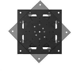 b-tech BT7540 VESA Adaptor Arms - Montagekomponente (2 Adapterarme) (Wand, 40 kg), TV Wandhalterung, Schwarz