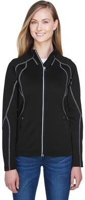 North End 78174 Women's Gravity Performance Fleece Jacket in Black size Small   Polyester