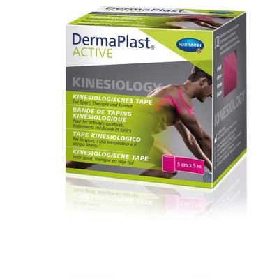 Dermaplast Active Kinesiology Tape 5 cmx5 m pink 1 St Verband