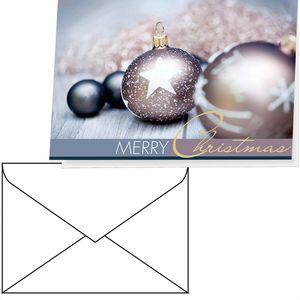 Sigel Weihnachtskarte DS024, Exquisite, 105 x 148mm (A6), Klappkarte mit Umschlag, 25Stück