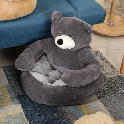 Youfap Market Cozy Plush Dog Bed Basket For Dogs & Cats, Small To Large, Washable grey s