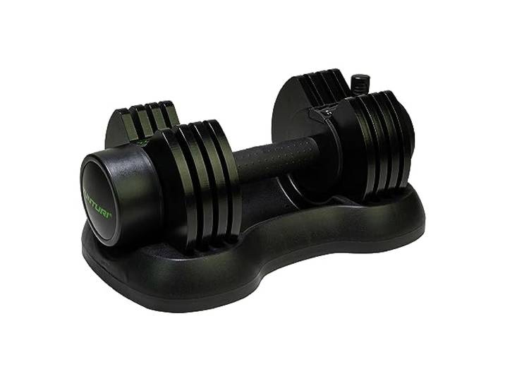 Tunturi Selector Dumbbell, verstellbare Kurzhantel mit bis zu 12,5kg, 2,5kg Schritten