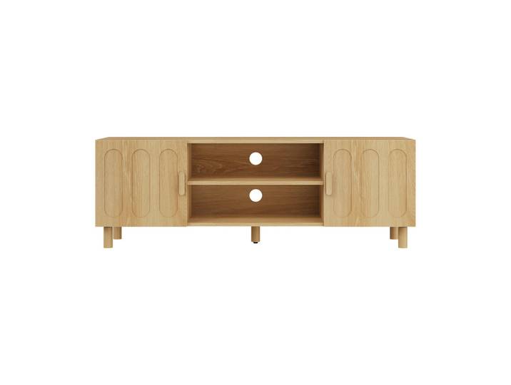 Oxeza Tv-Element 140/40/48 cm Eiche mit Stauraum, Alteiche, Holz, Mode, Rechteckig, 140x46x40 cm, Wohnzimmer, TV Möbel, Lowboards, Lowboards stehend