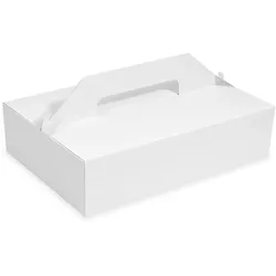 Tortenkarton (PAP) mit Henkel weiß 27 x 18 x 8 cm