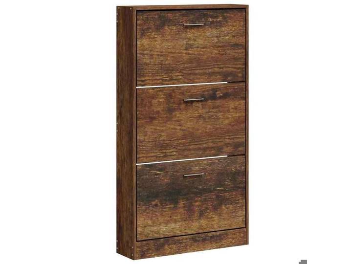 NOUVEAU Range-chaussures - (1 PC) Armoire à chaussures - Chêne fumé - 59x17x108cm Bois d'ingénierie - Anti l'humidité  73046