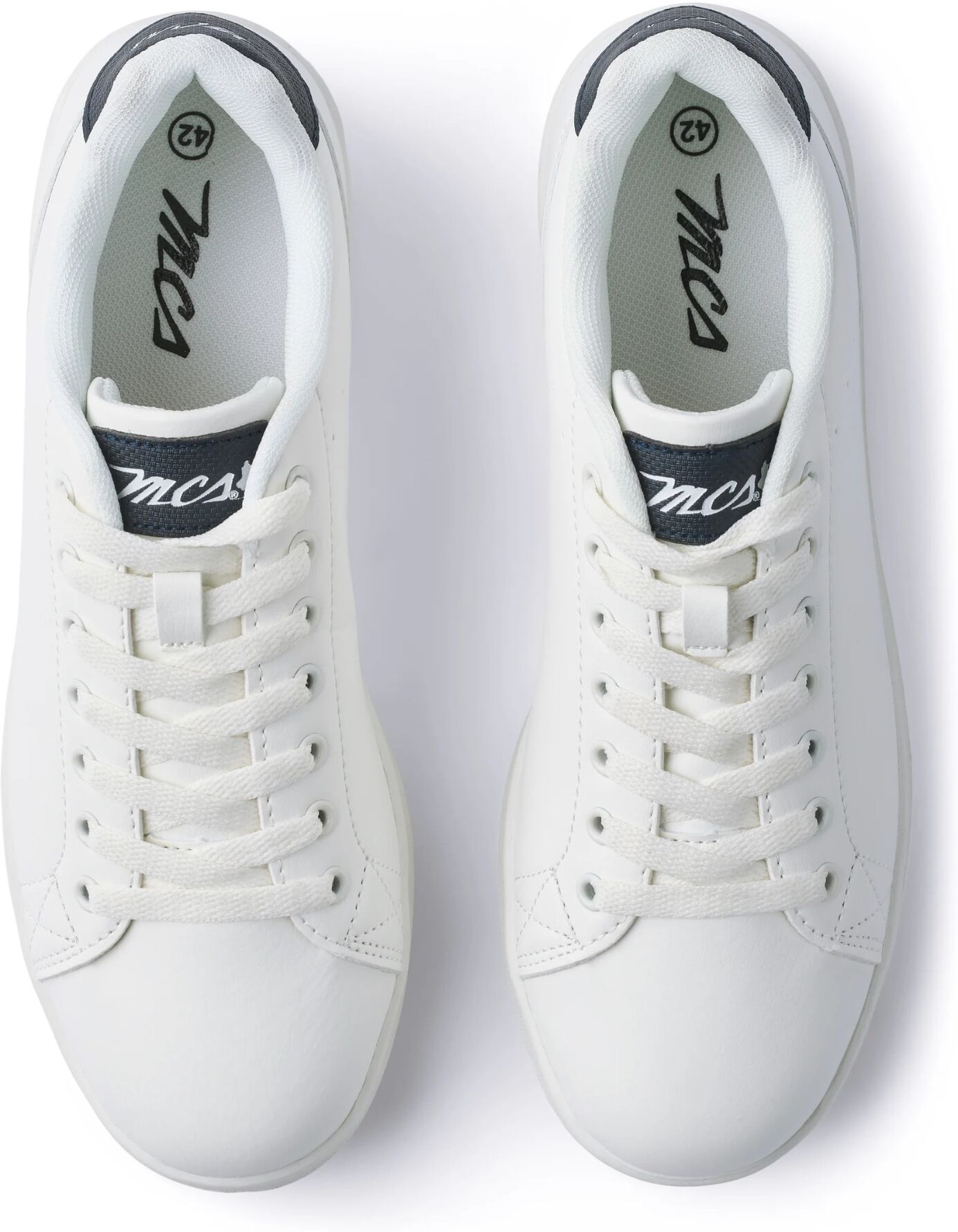 Sneaker MCS "MCS Sneakers MCWilson", Herren, Gr. 41, Normalschaft, weiß (navy), Obermaterial: 100% Polyurethan, Schuhe Sneaker
