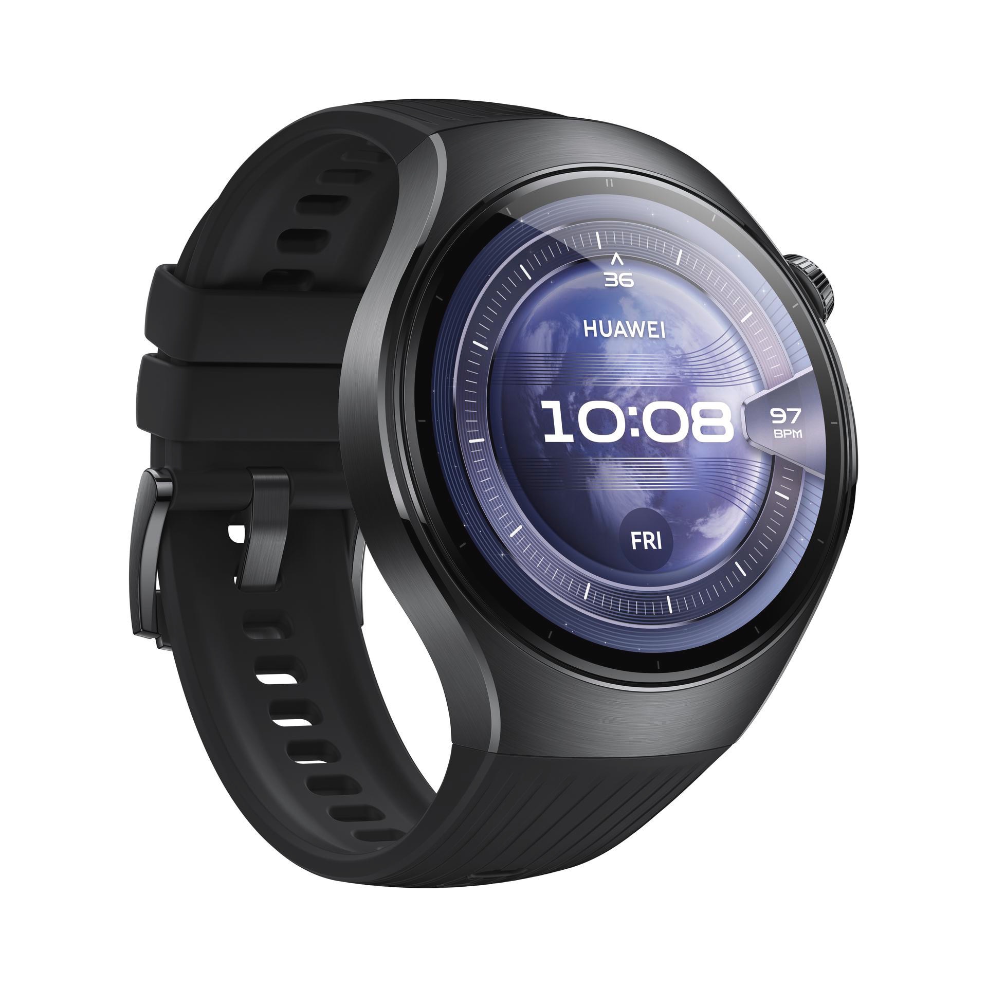 Huawei Watch 5 (Rates-L19F) Black Fluoroelastomer Strap 55020EWB
