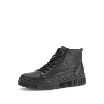 Sneaker GABOR "Sneaker high", Damen, Gr. 35,5, schwarz, Schuhe Sneaker