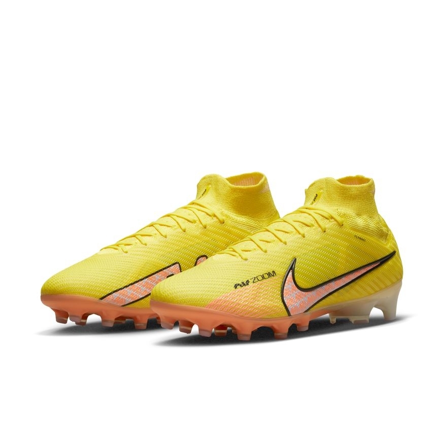 Nike Zoom Mercurial Superfly 9 Elite AG-Pro, GELB/SONNENUNTERGANG, Größe 13