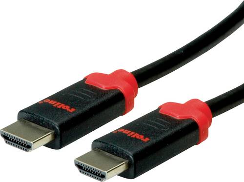Roline HDMI Anschlusskabel HDMI-A Stecker, HDMI-A Stecker 3.00m Schwarz 11.04.5943 10K UHD, 8K UHD, doppelt geschirmt HDMI-Kabel
