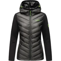NAVAHOO Damen Stylische Outdoorjacke Übergangsjacke mit Kapuze Nimm-Mich-Mit