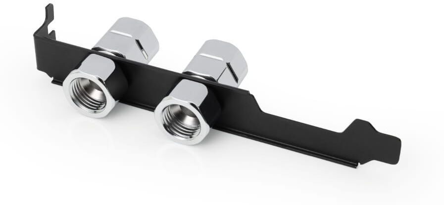 Alphacool ES PCIe Slotblende 2x G1/4 IG und Kabeldurchf&uuml;hrung