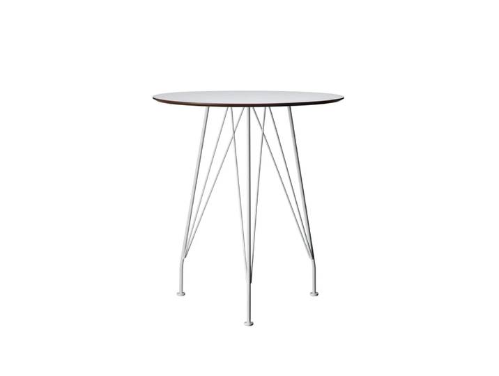 Swedese Table bistrot Desirée Stratifié blanc, ø 110 cm, base laquée blanche