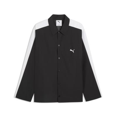 T-Shirt PUMA "T7 Relaxed Overshirt Herren", Herren, Gr. XL, schwarz, Obermaterial: 100% Polyester, relaxed fit, Shirts T-Shirt