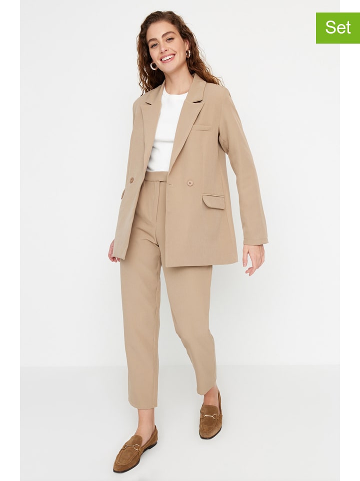 trendyol 2tlg. Outfit in Beige - 42