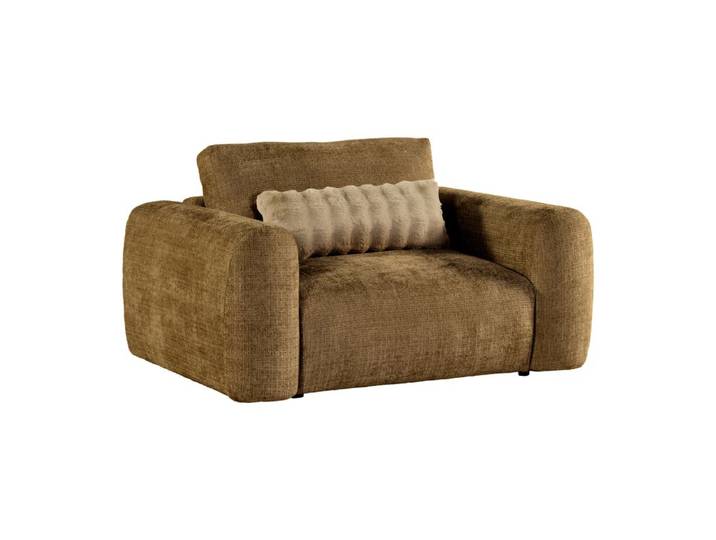Fauteuil BELLO tissu marron